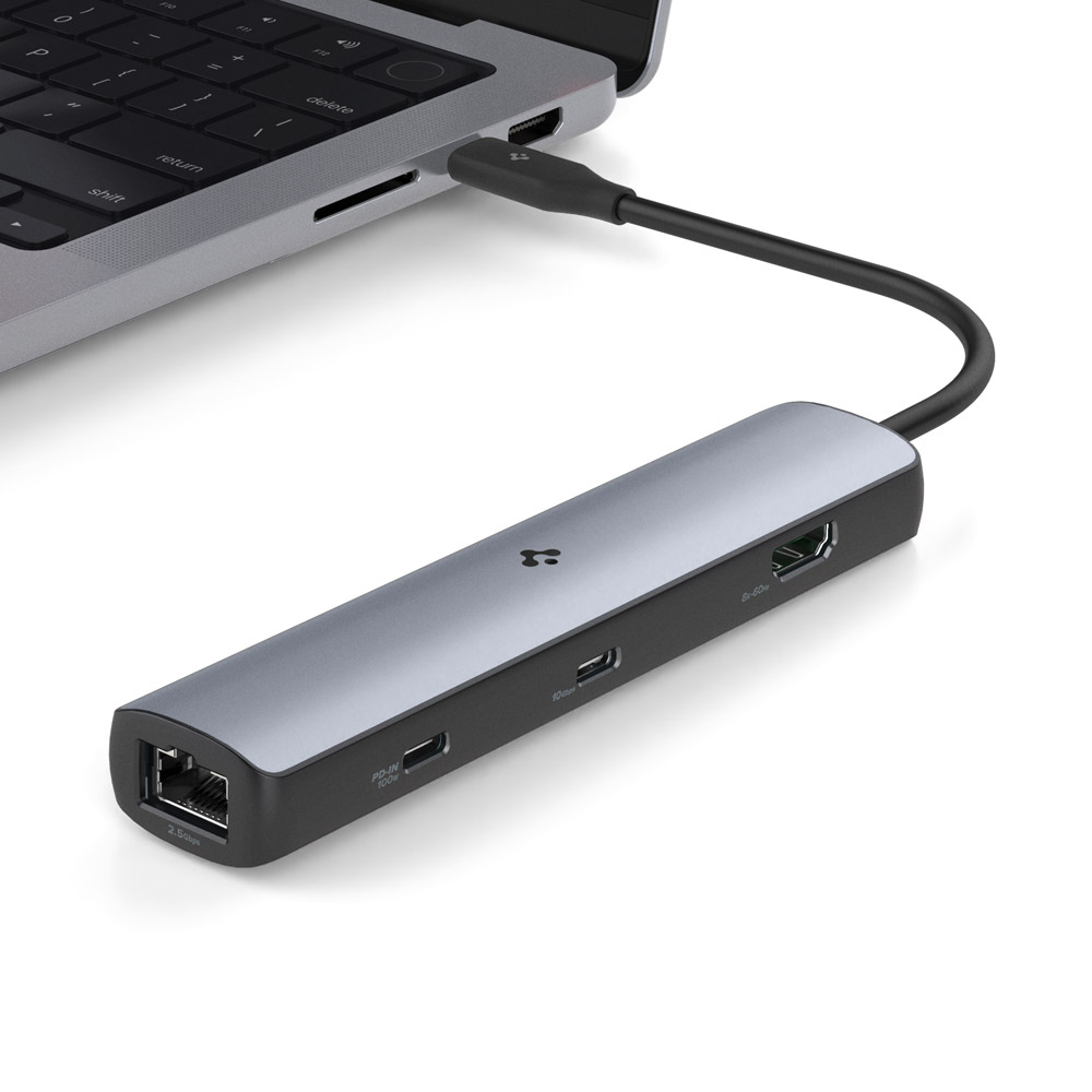 슈피겐 6in1 USB4 C타입 허브 썬더볼트4 8K 맥북 멀티 허브 - 상세 이미지 5