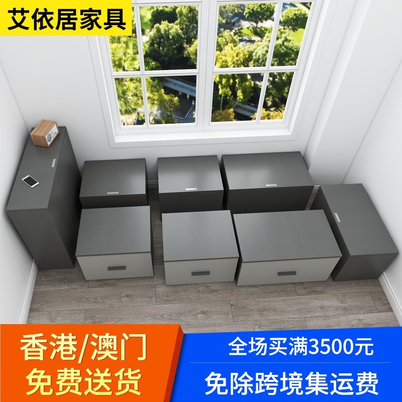 수납형 침대프레임 낮은 고시원 옷장 공간 원목 벙커 제트 800x500x400 장 다른 - 상세 이미지 2