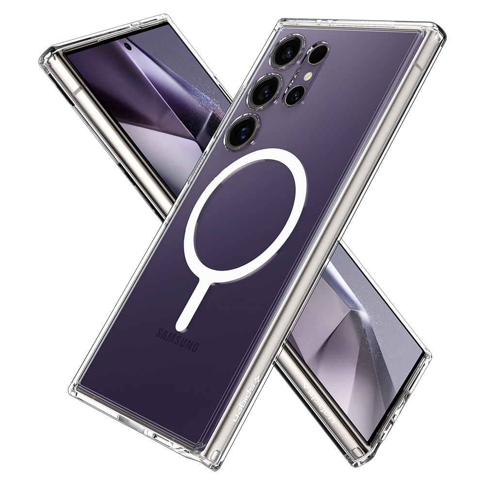 슈피겐 갤럭시 맥세이프 케이스 울트라하이브리드맥핏 클리어화이트, 갤럭시S24 울트라