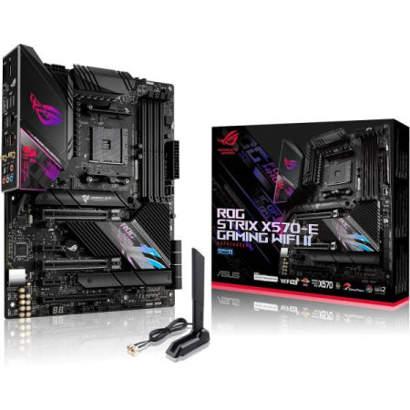 [해외]ASUS ROG Strix X570-E 게이밍 WiFi II AMD AM4 X570S ATX 마더보드(PCIe 4.0, 패시브 PCH 히트싱크, 12+4 파워 스테이지, 6