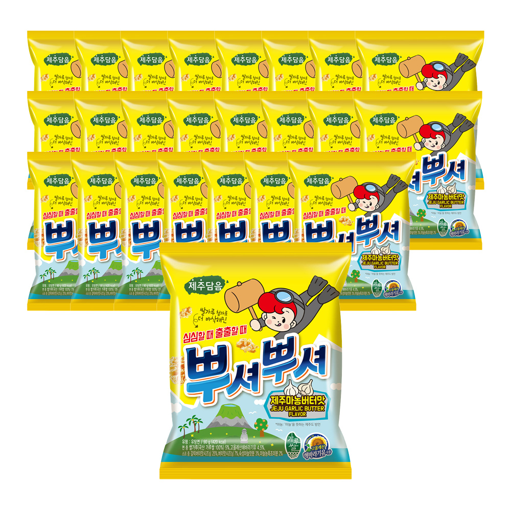 네이버 ONLY 오뚜기 뿌셔뿌셔 제주마농버터맛, 90g, 24개 - 메인 이미지