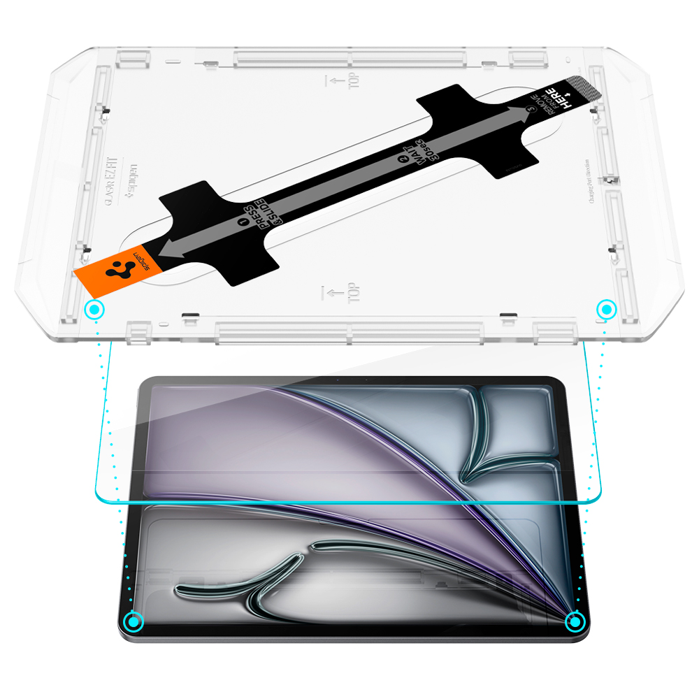 아이패드에어 13 M3 M2 붙이기 쉬운 강화유리 액정필름 글라스tR 이지핏 - 상세 이미지 4