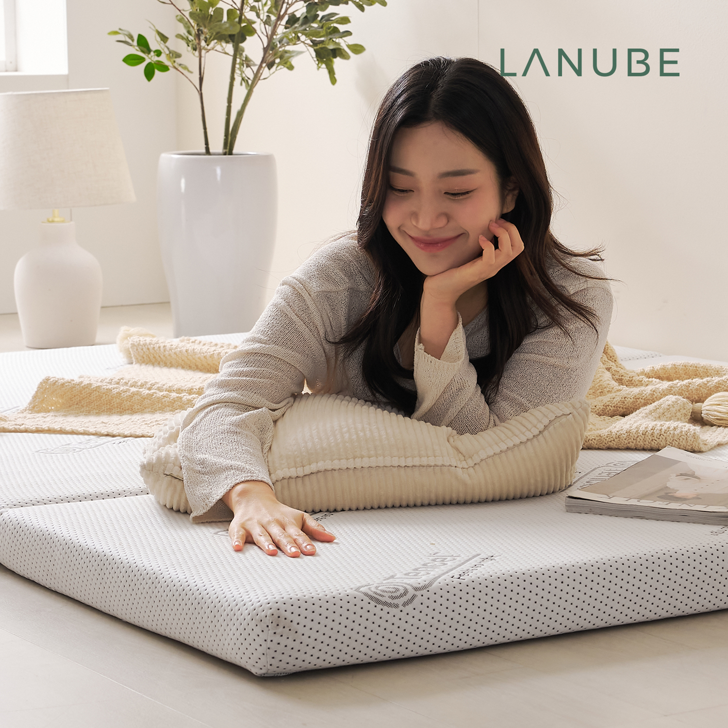 버팀 얇은매트리스 바닥용토퍼 손님용매트리스 미니토퍼 멀티싱글