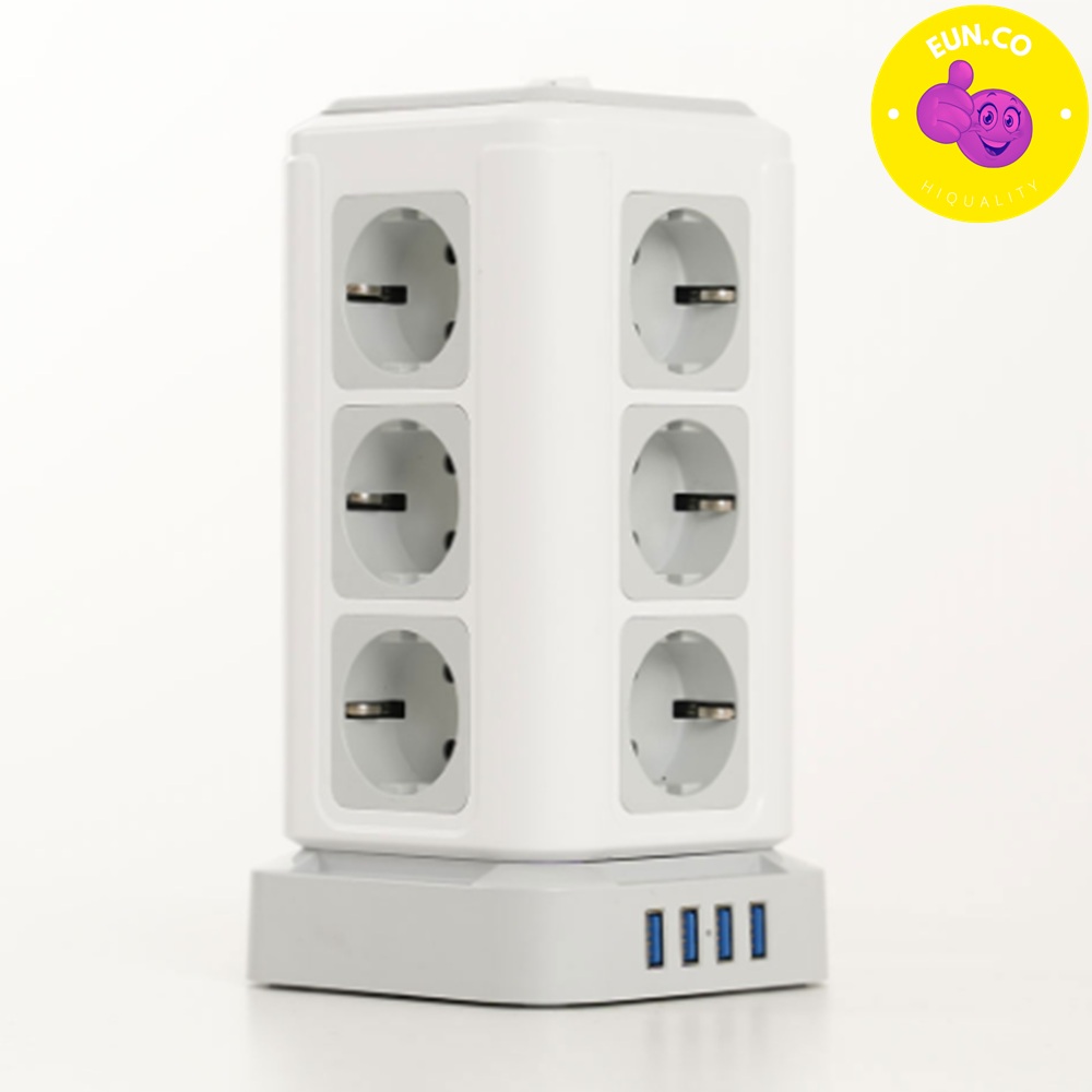 과부화차단 타워형멀티탭 타워탭 4000W USB - 상품 이미지