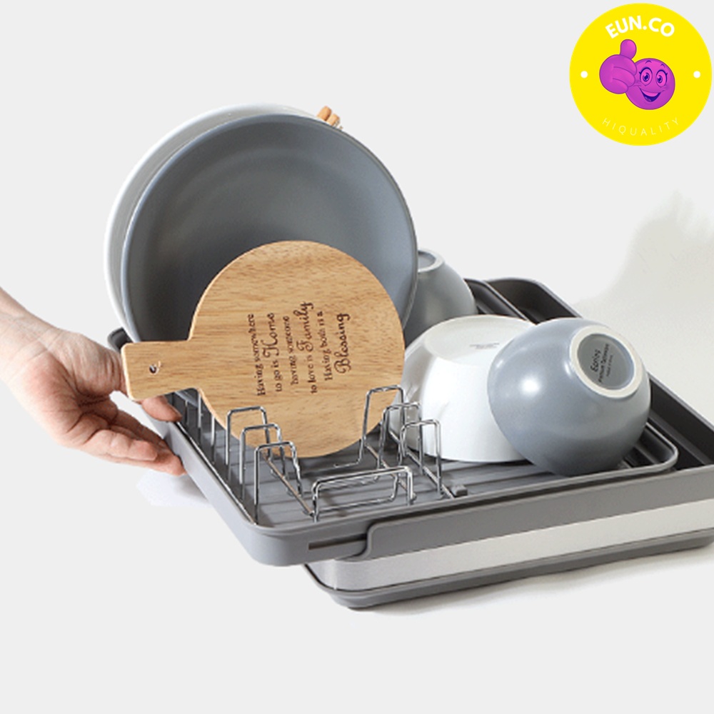 슬라이드 식기 드라잉 랙 그릇 컵 건조대 길이조절 가능 선반