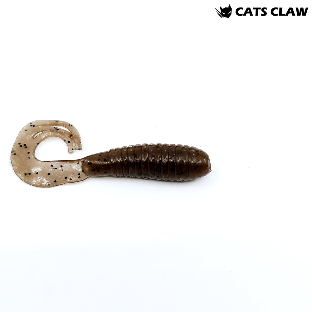 캣츠크로우 트리플그럽 꺽지웜 쏘가리웜 017 브라운 블랙, 7.6cm(3인치) - 상세 이미지 3