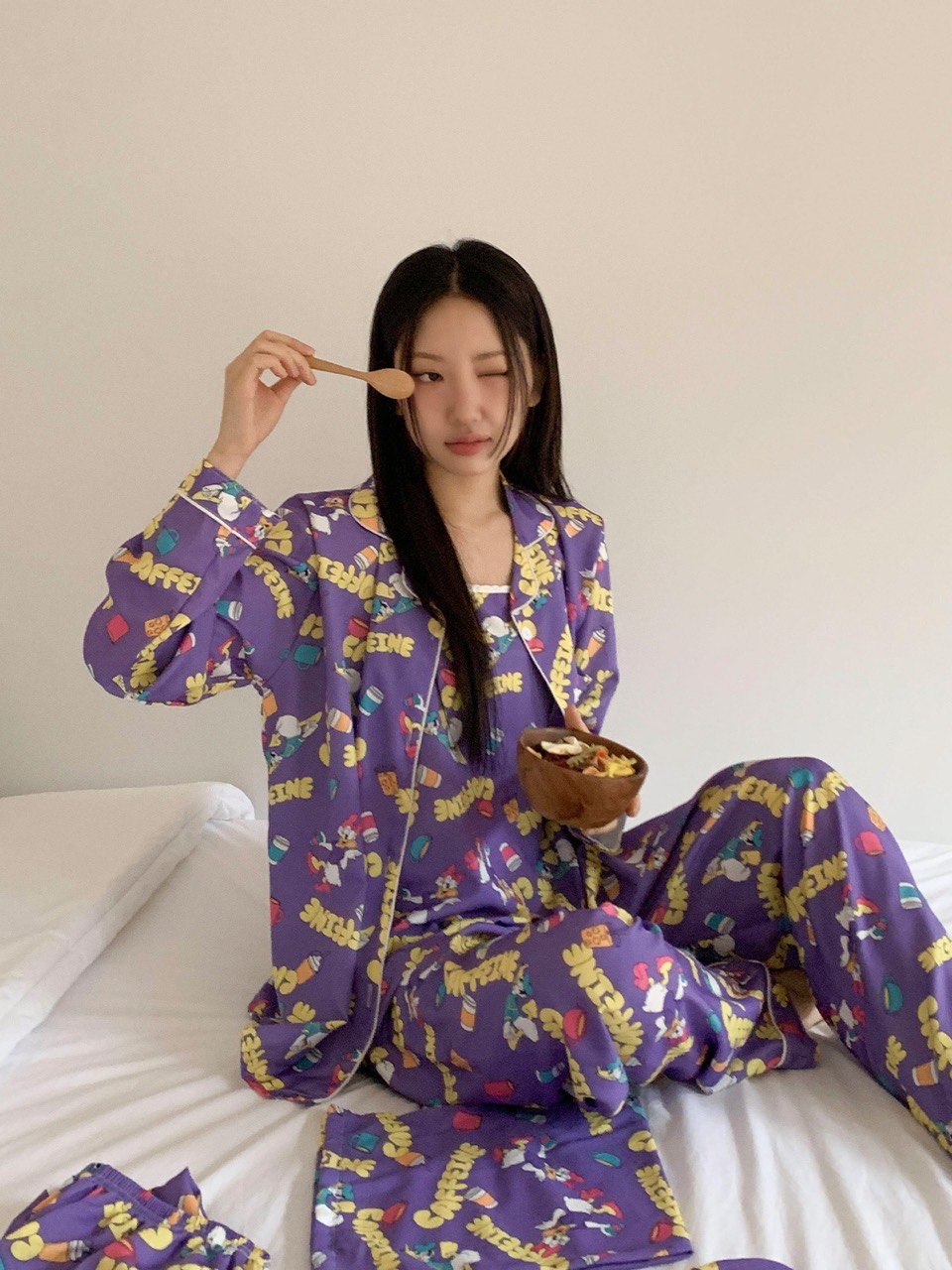 디즈니 도날드 데이지 7종 잠옷세트 프리사이즈 44-66 홈웨어 폴리 스판 - 상세 이미지 2