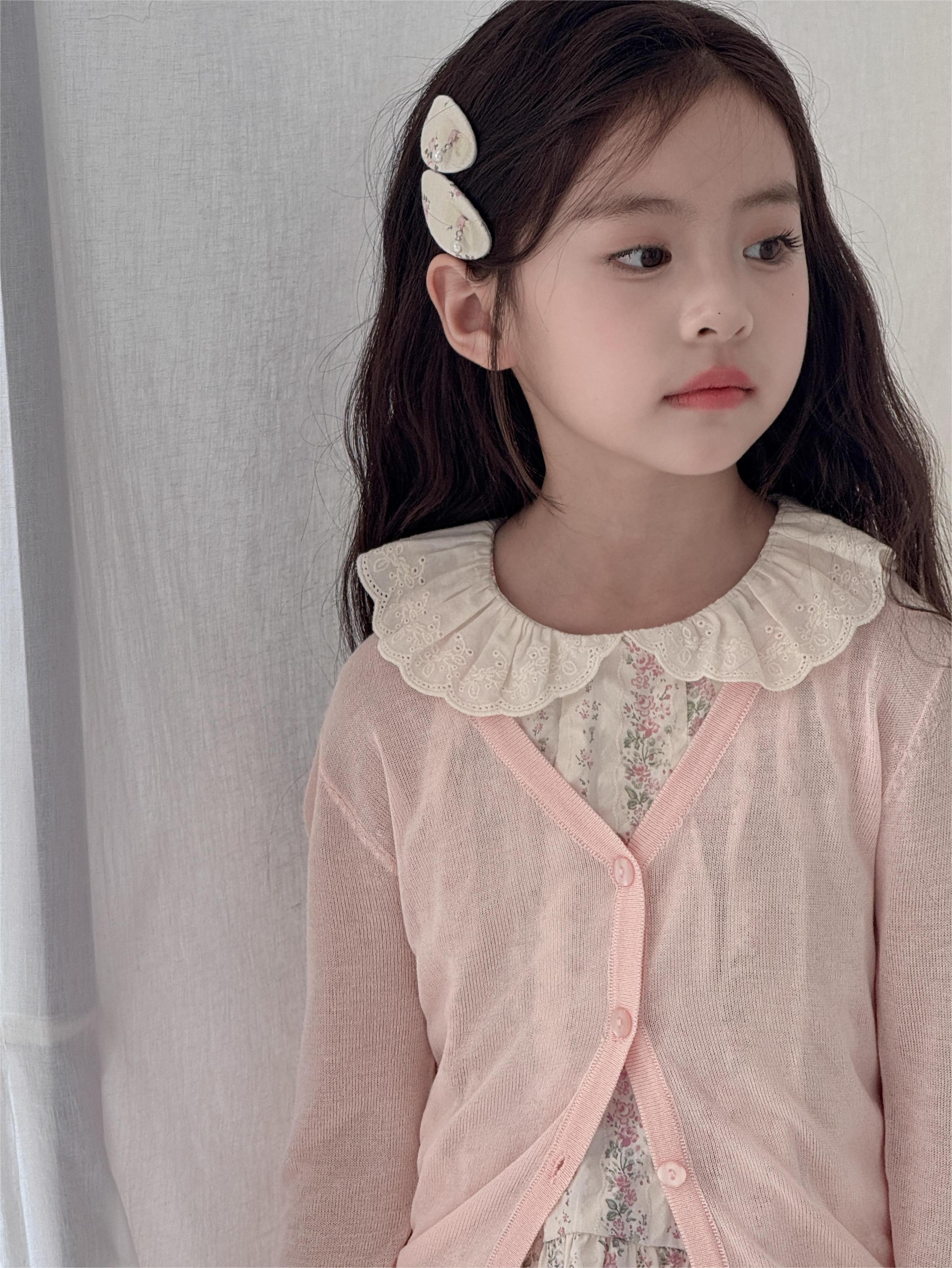 Irene's Closet 비스코스 쿨링 긴팔 니트 가디건 유아 주니어 여름 - 상세 이미지 5