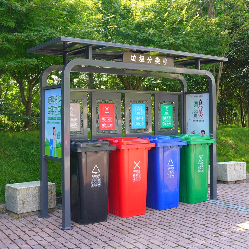 분리수거함 분리배출 분류수거 쓰레기분리 배출함 수거장 JMZ-001 이미지 6
