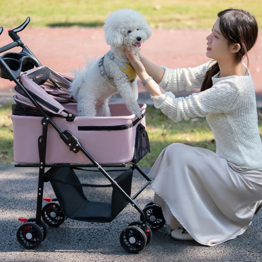 초경량 개모차 원터치 강아지 유모차 애견 미니 유모차 소형 개모차