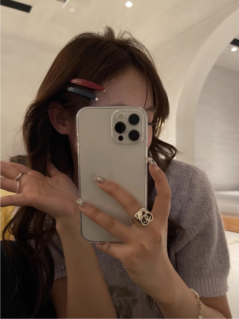 프랑스핀 미니 앞머리핀 옆머리 헤어집게 헤어핀 2개세트 - 상세 이미지 5
