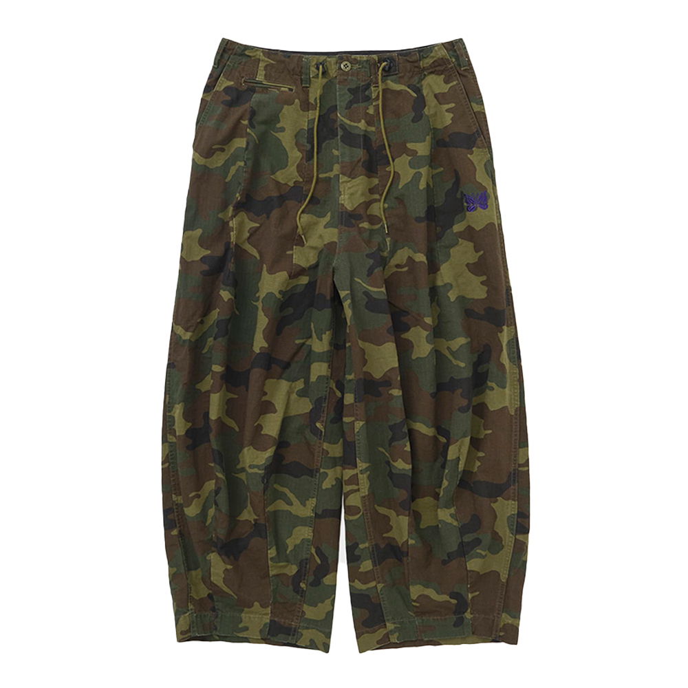 니들스 바지 H.D Pant - Military Camo 남자 와이드 팬츠 QV1564 - 상품 이미지