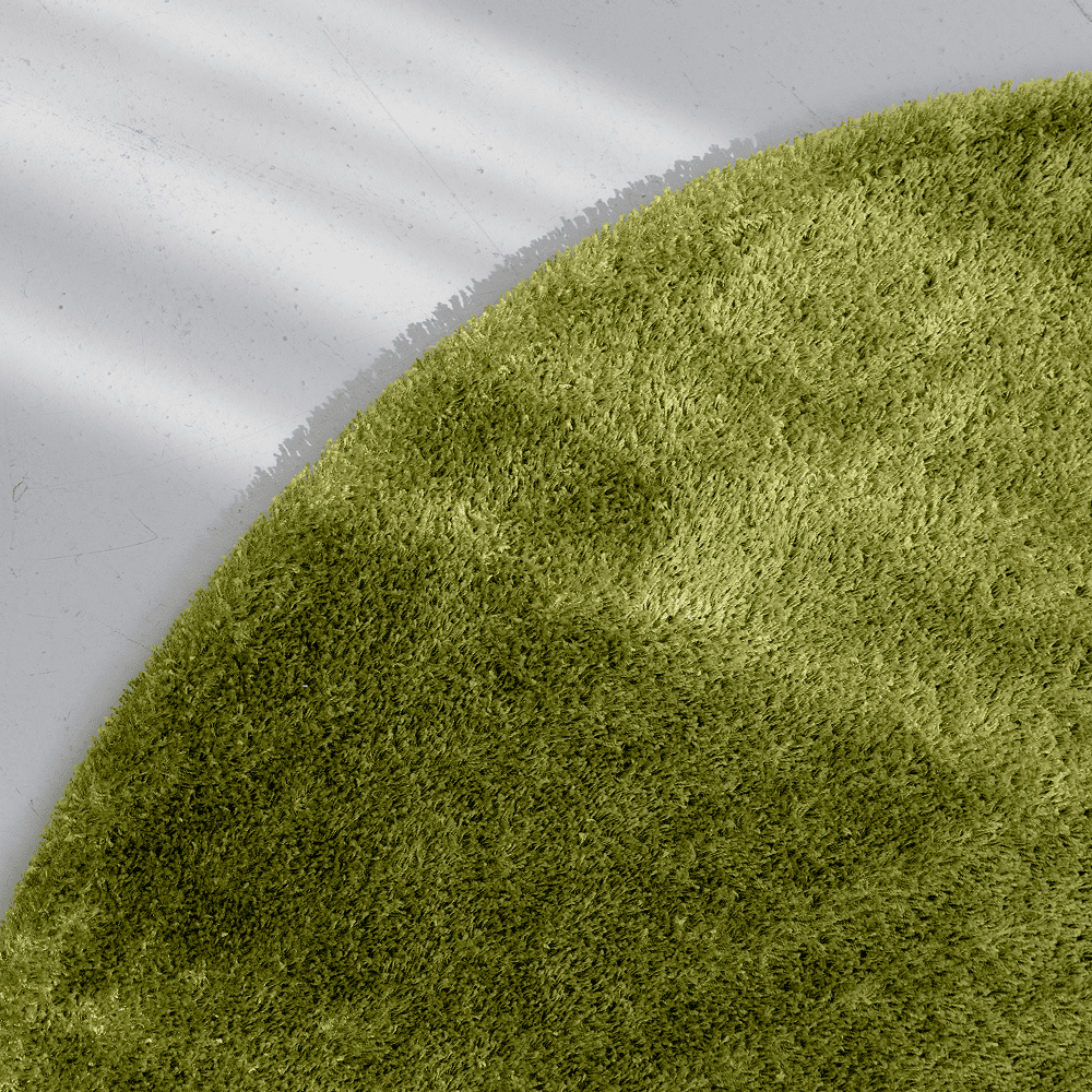 실렌시아 고급 잔디러그 거실 베란다 사계절 카페트 인테리어 고양이러그 올리브그린, 원형 150cm