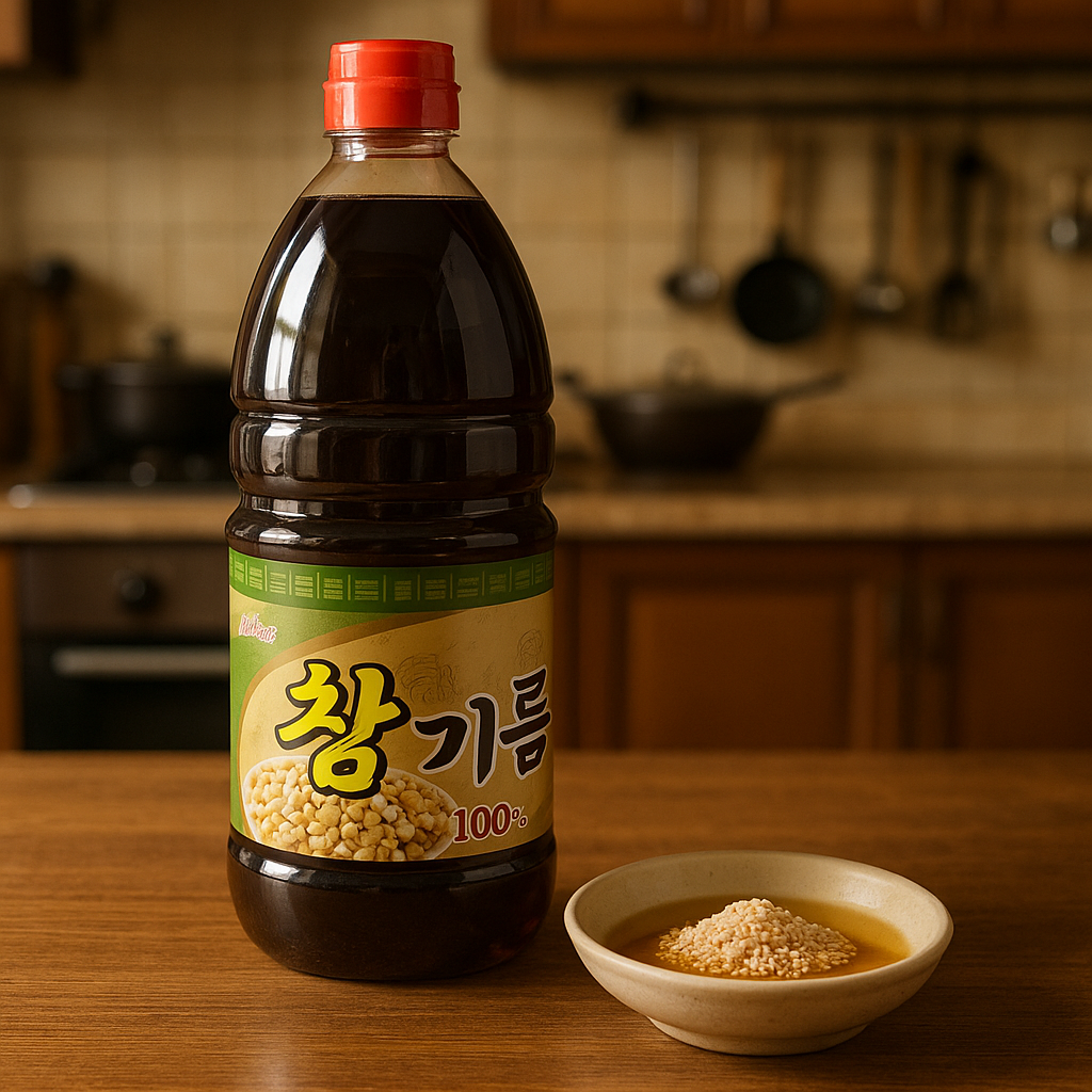 수랏간 참기름 1.8L 저온압착 참깨분100% 식당용 업소용 김밥집 볶은참깨가루 정성식품 - 상품 이미지