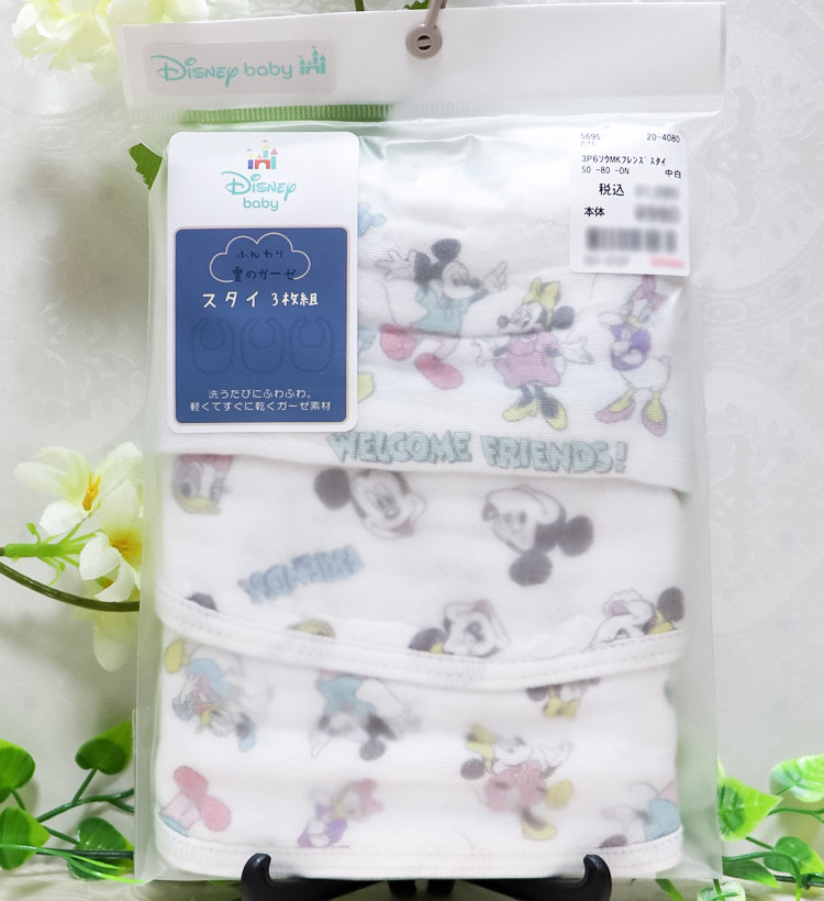 미키 앤 프렌즈 캐릭터 6중 거즈 스타이 3개 세트 - 하카타몰