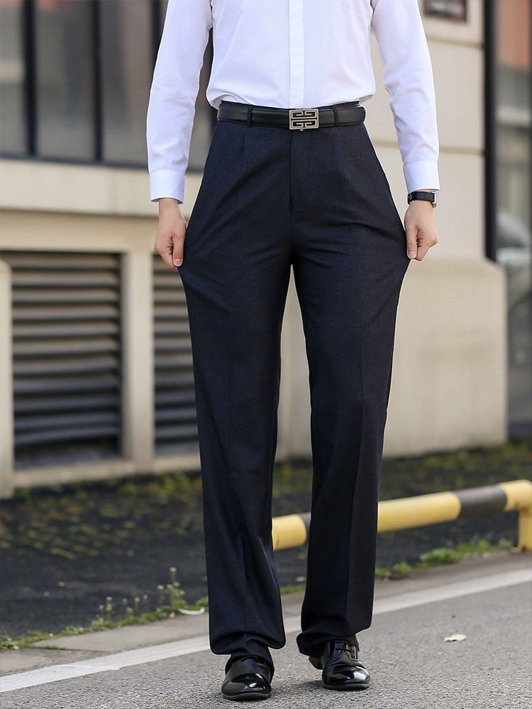 겨울 정장 바지 가을 기모 캐주얼 120cm 키다리 중장년 비즈니스 : 아뮤즈유니