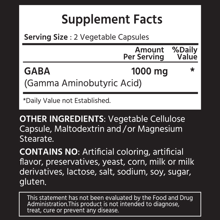 2025 신제품! 마이라이프 내추럴스 GABA 가바 1000mg 240야채캡슐 - 상세 이미지 2