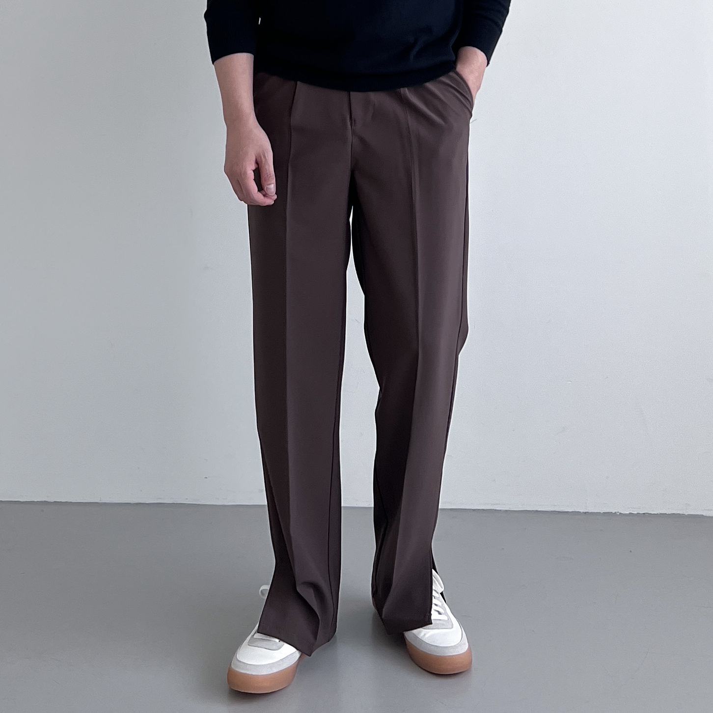 남자 부츠컷슬랙스 세미와이드슬랙스 링클프리바지 정장바지 - 상세 이미지 3