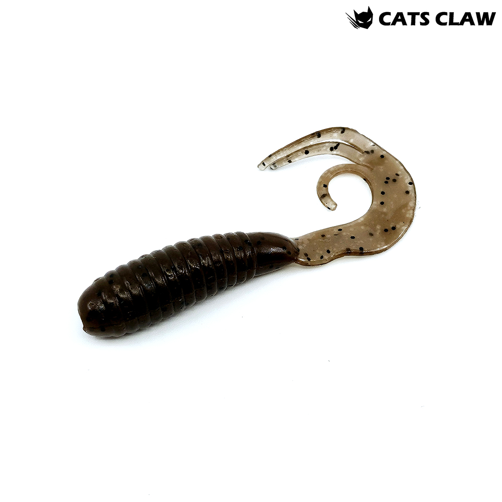 캣츠크로우 트리플그럽 꺽지웜 쏘가리웜 017 브라운 블랙, 7.6cm(3인치) - 메인 이미지