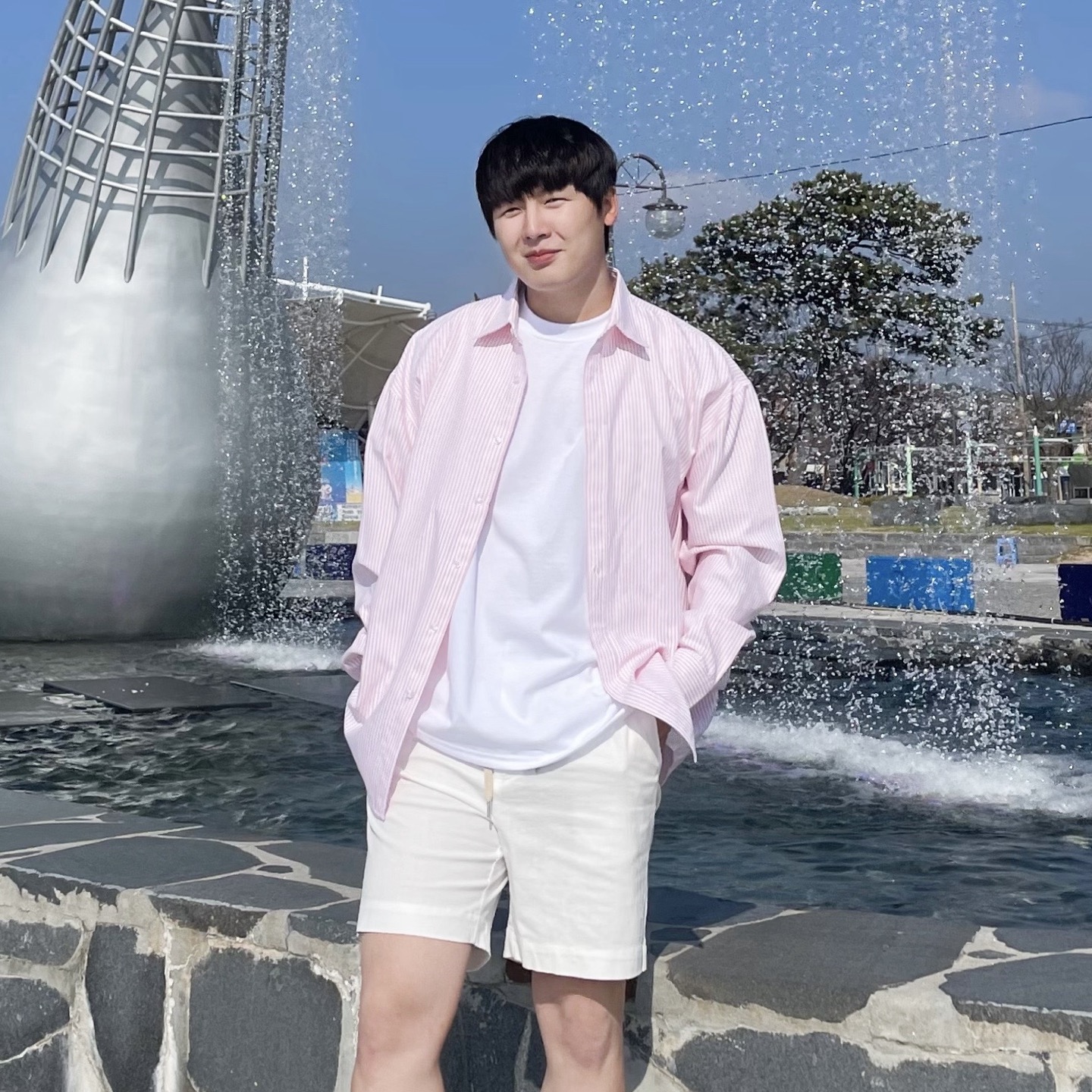 옥스포드셔츠 남자스트라이프셔츠 - 상세 이미지 3