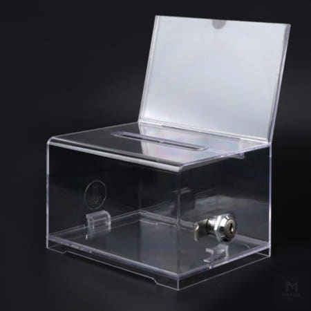 미라클협력사 투명 아크릴박스 모금 투표 건의 선거함 열쇠잠금