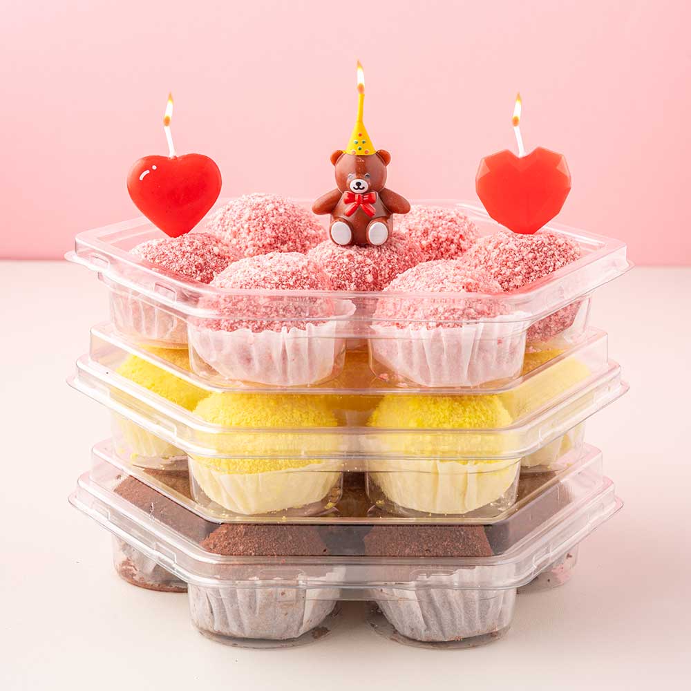 빙고 떡 케이크 3단 생크림 한입 미니 도시락 생일 크림 케잌 떡케익 35g x 21개 - 상세 이미지 5