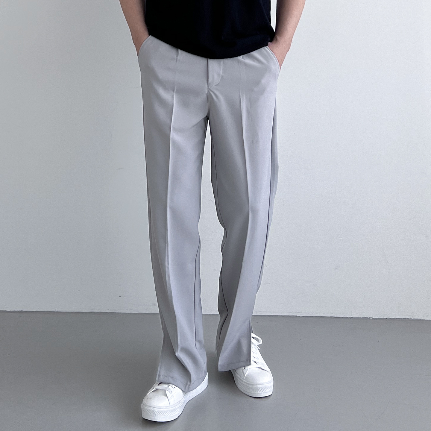 남자 부츠컷슬랙스 세미와이드슬랙스 링클프리바지 정장바지 - 상세 이미지 4