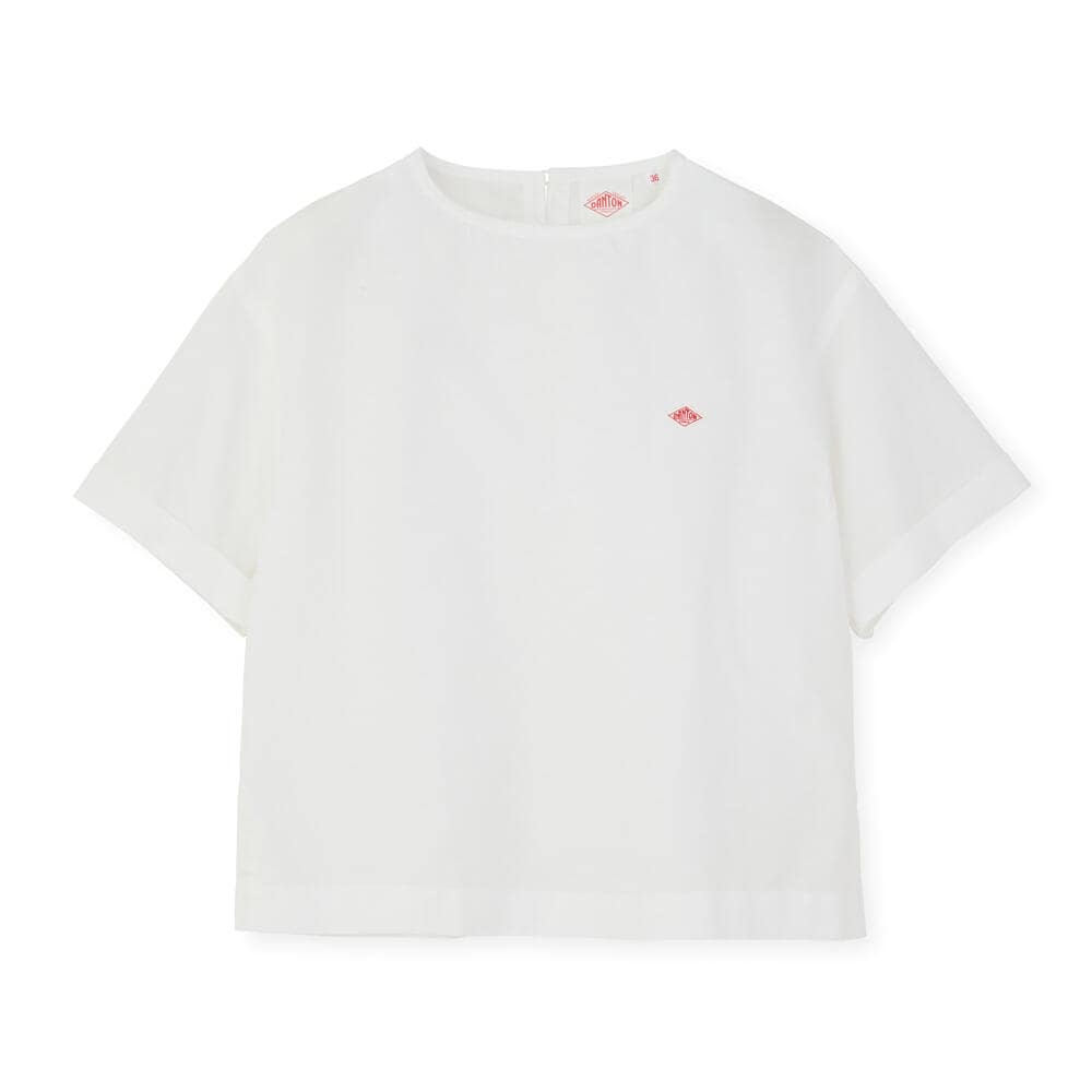 단톤 반팔티 WOMEN'S COTTON LINEN SLUB PULLOVER SHIRT 25SS 셔츠 DDNB251L104-0020 - 메인 이미지