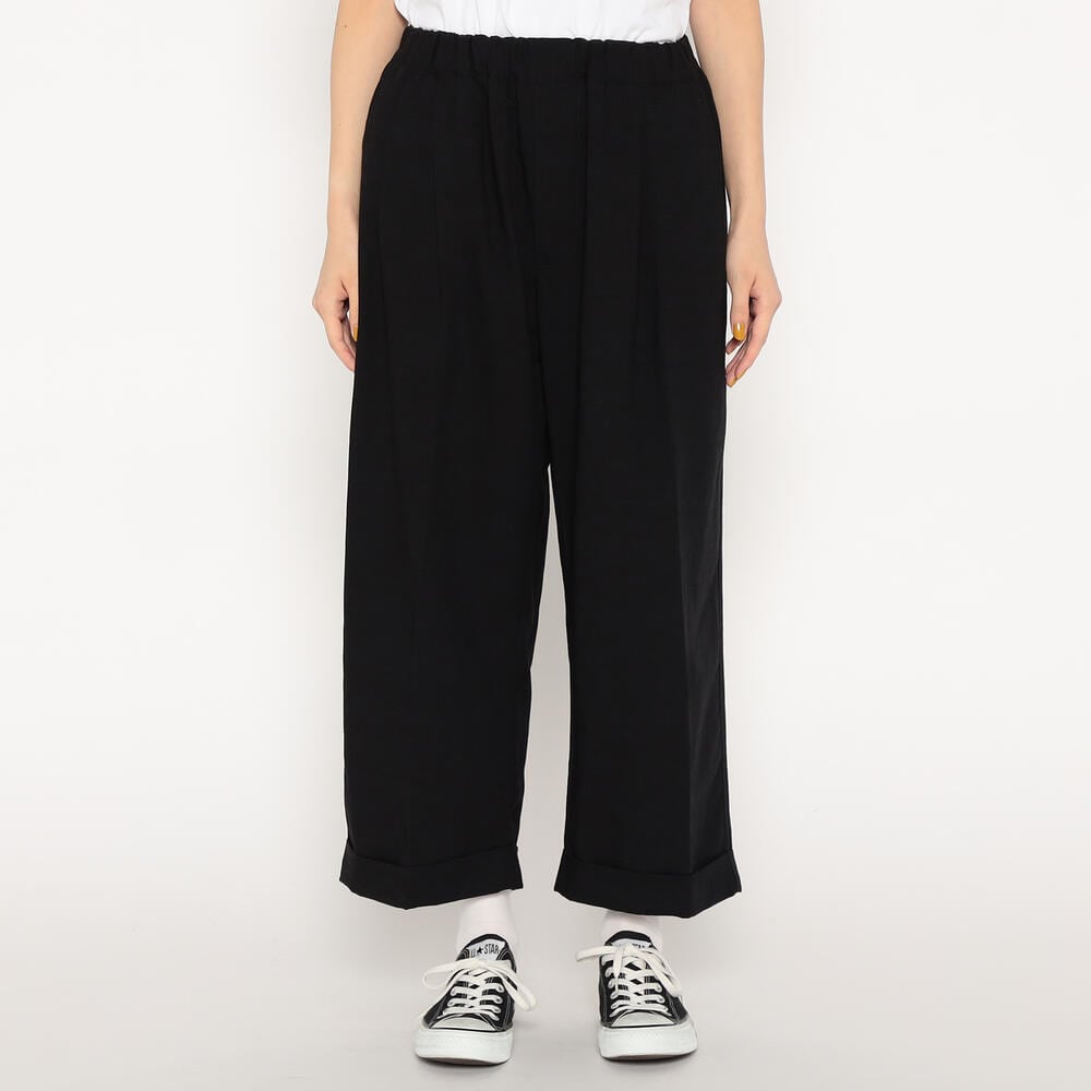 단톤 바지 WOMEN'S LINEN-BLEND EASY CROPPED PANTS 25SS 크롭 팬츠 DNB251L201-0013 - 상세 이미지 4