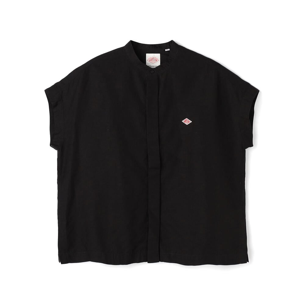 단톤 셔츠 WOMEN'S COTTON LINEN SLUB SLEEVELESS SHIRT 25SS 프릴 반팔 DNB251L104-0019 - 상세 이미지 2
