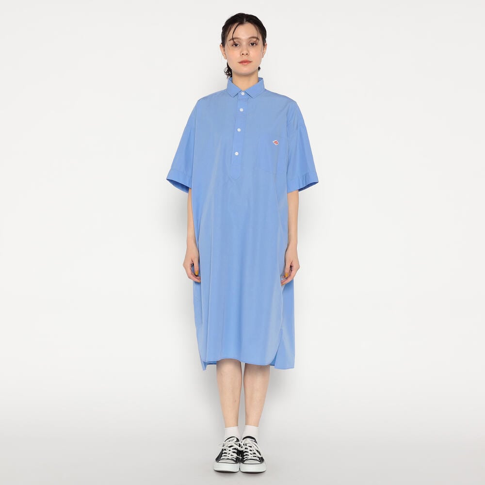 단톤 원피스 WOMEN'S COTTON POPLIN PULLOVER SHIRT DRESS 25SS 반팔 셔츠 DNB251L203-0001 - 상세 이미지 3