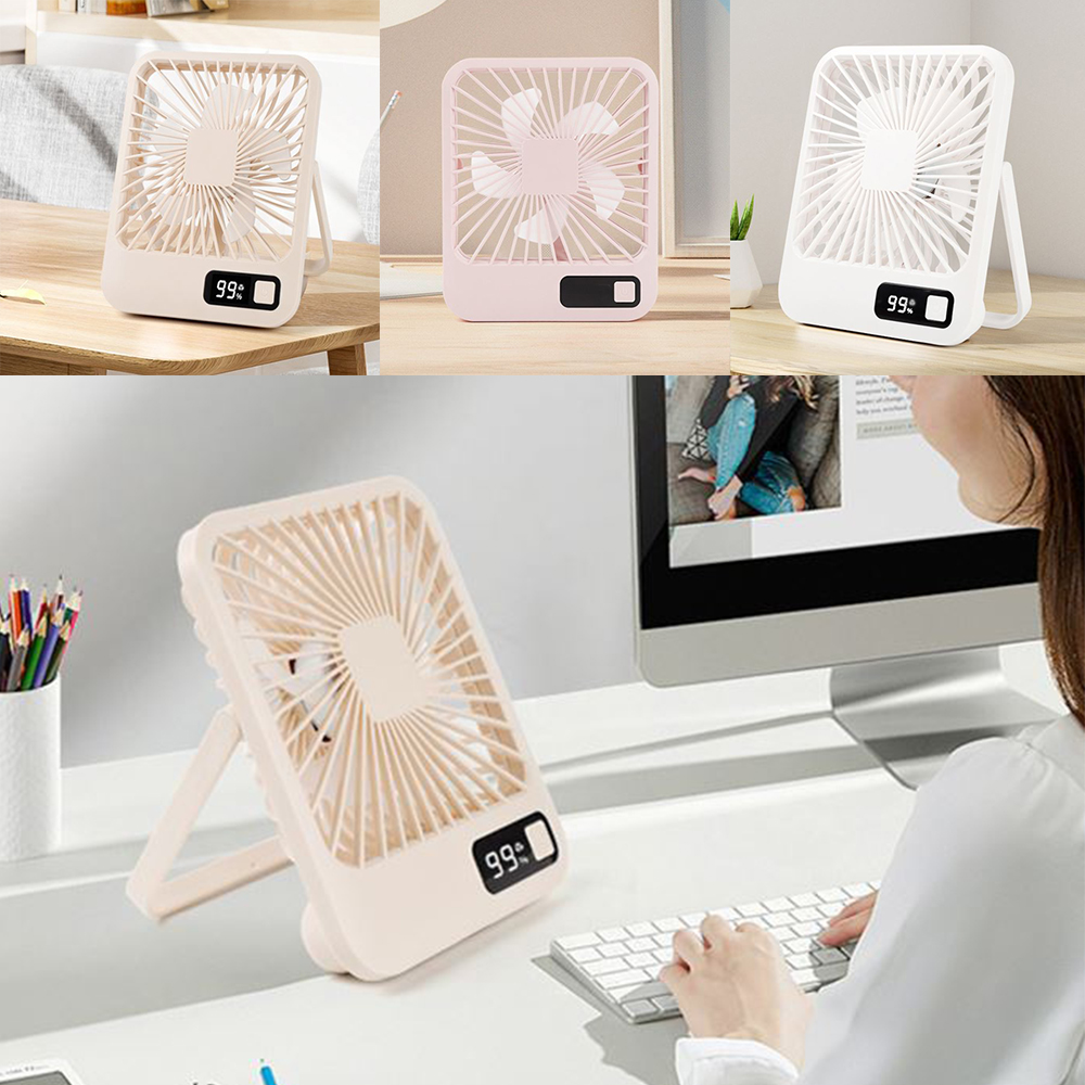 무소음 데스크 선풍기 원터치 사무실 책상 5단 led 선풍기 - 상품 이미지