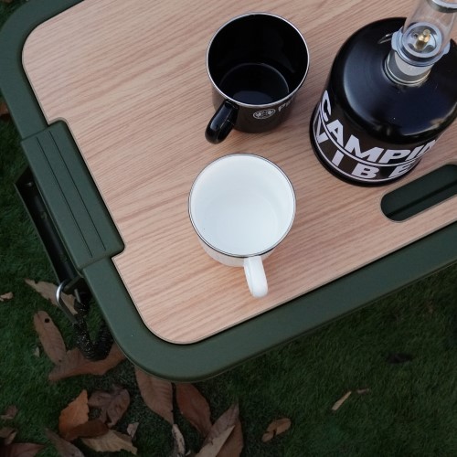 캠핑 카고박스 캠핑 컨테이너 53리터 풀세트  우드상판, 360도 이동바퀴 포함 색상