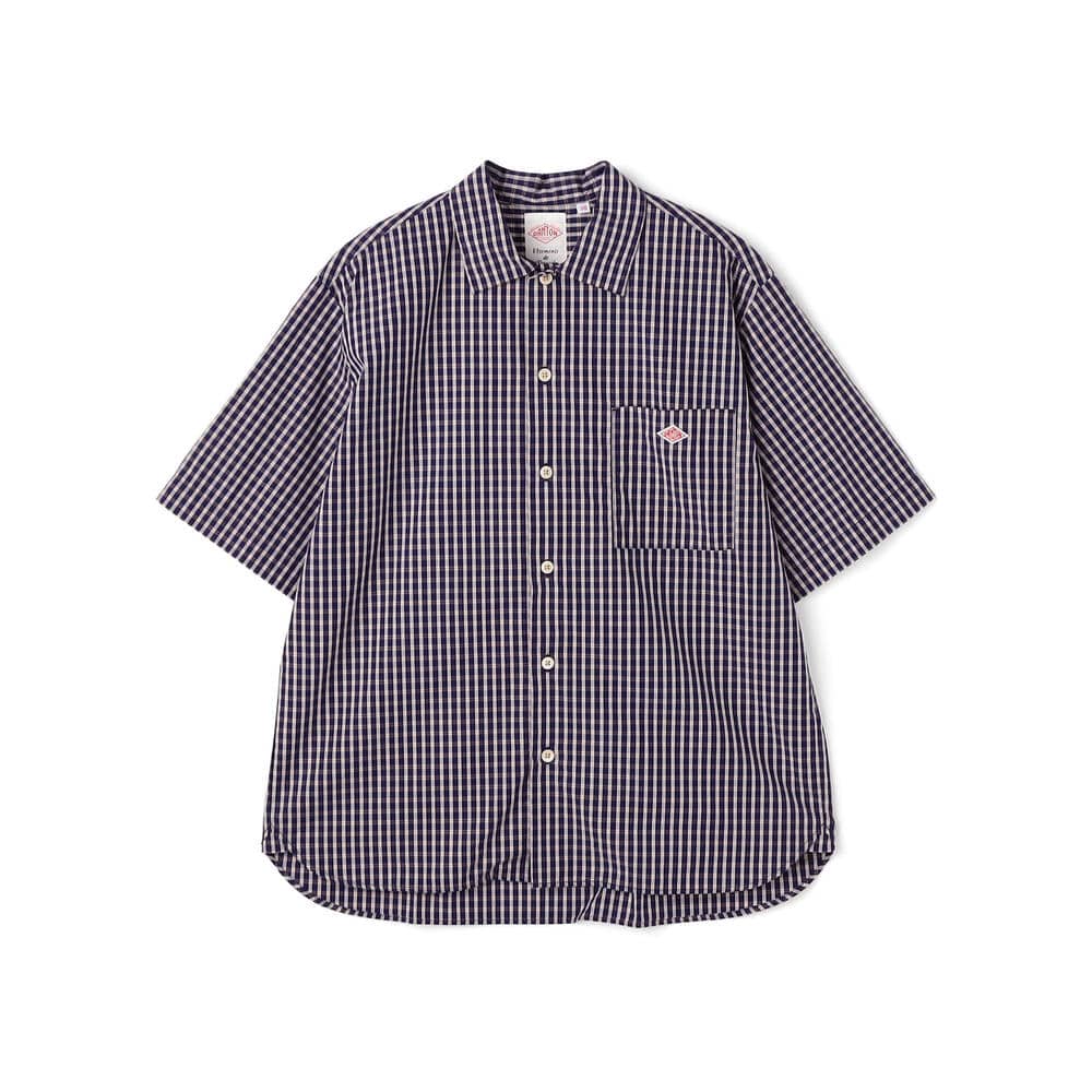 단톤 셔츠 MEN'S COTTON POPLIN WORK SHIRT PLAID 25SS 반팔 체크 남방 DNB251M104-0007 - 상세 이미지 2