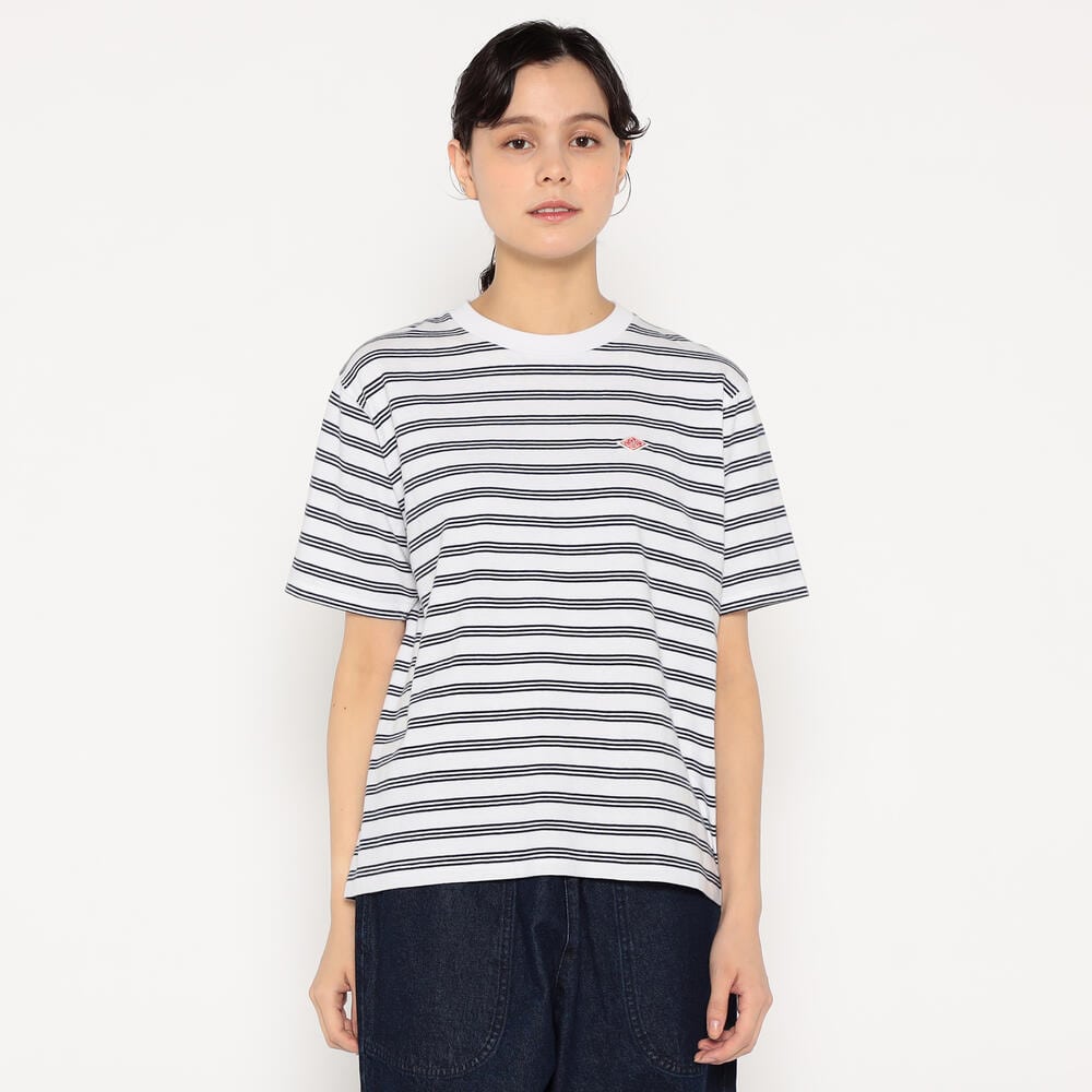 단톤 반팔티 WOMEN'S COTTON JERSEY SHORT T-SHIRT STRIPE 25SS 스트라이프 티셔츠 DNB251L103-0013 - 상세 이미지 3