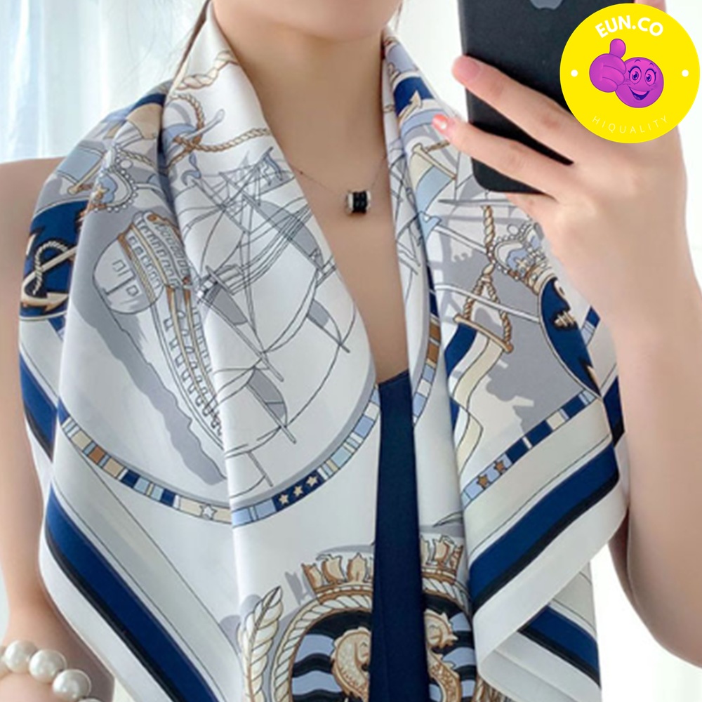 스타일링 반다나 머리 튜브 탑 여름 50대 스카프 70X70cm - 상품 이미지
