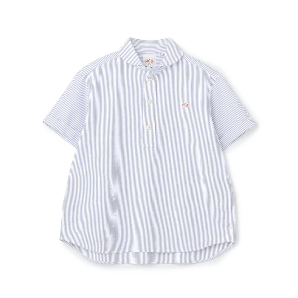 단톤 셔츠WOMEN'S OXFORD ROUND COLLAR SHORT SLEEVE PULLOVER SHIRT PATTERN 25SS 체크 반팔 DNB251L104-0006 - 상세 이미지 2