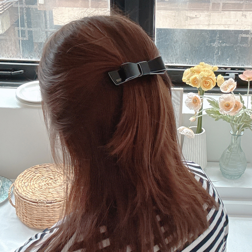 프랑스핀 클래식파스텔리본자동핀 반묶음 명품집게핀 헤어핀 삔 머리핀 - 상세 이미지 4