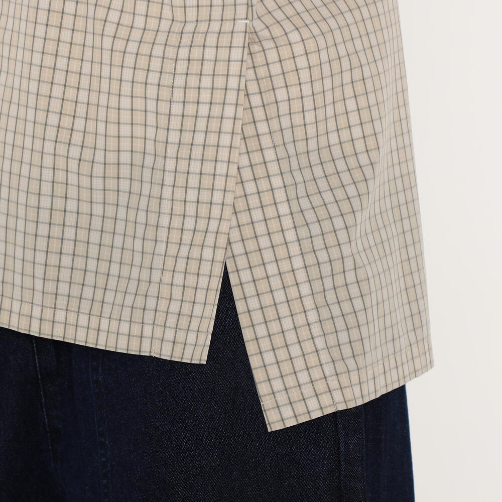 단톤 셔츠 WOMEN'S COTTON POPLIN HALF SLEEVE SHIRT PLAID 25SS 체크 반팔 남방 DNB251L104-0009 - 상세 이미지 5