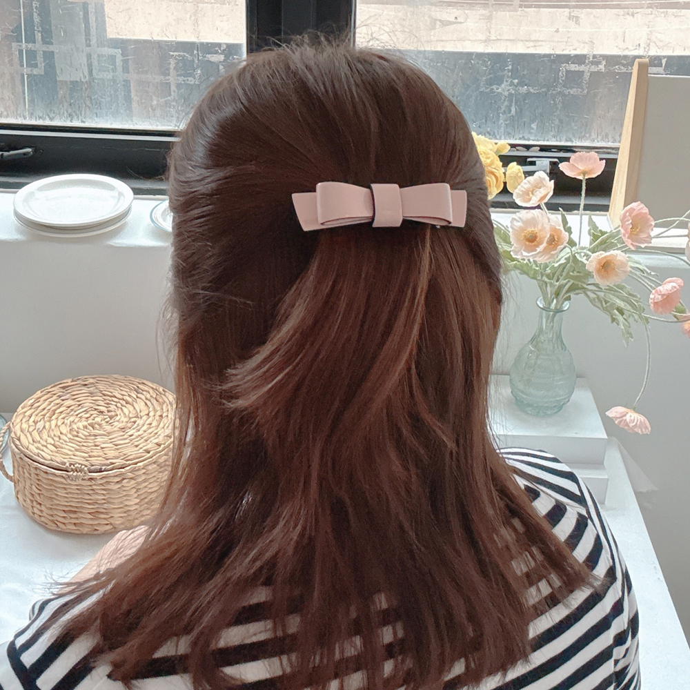 프랑스핀 클래식파스텔리본자동핀 반묶음 명품집게핀 헤어핀 삔 머리핀 - 상세 이미지 5