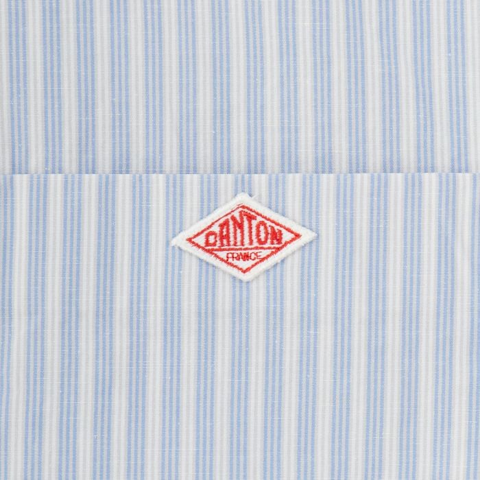 단톤 밴드카라 스트라이프 반팔셔츠 남성 JD-3788SCP 38 SAXBLUE - 상세 이미지 4