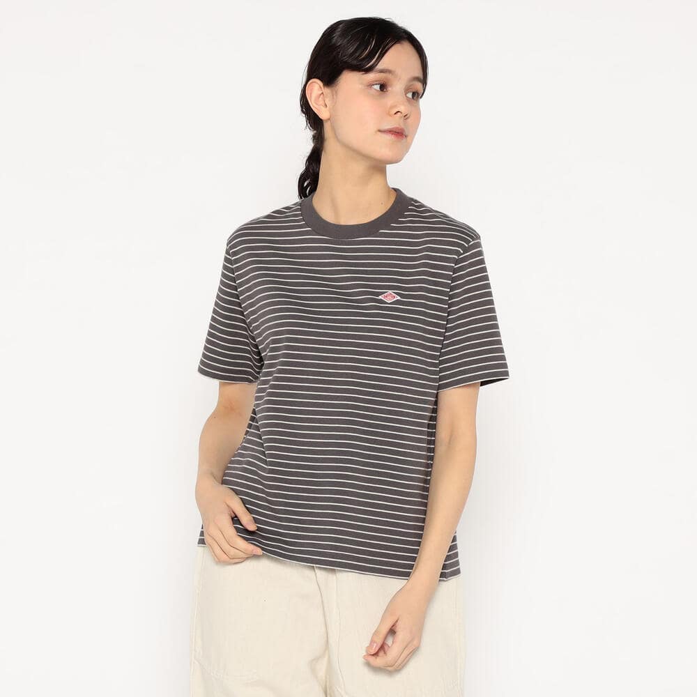 단톤 반팔티 WOMEN'S COTTON JERSEY SHORT T-SHIRT STRIPE 25SS 스트라이프 티셔츠 DNB251L103-0013 - 상세 이미지 4