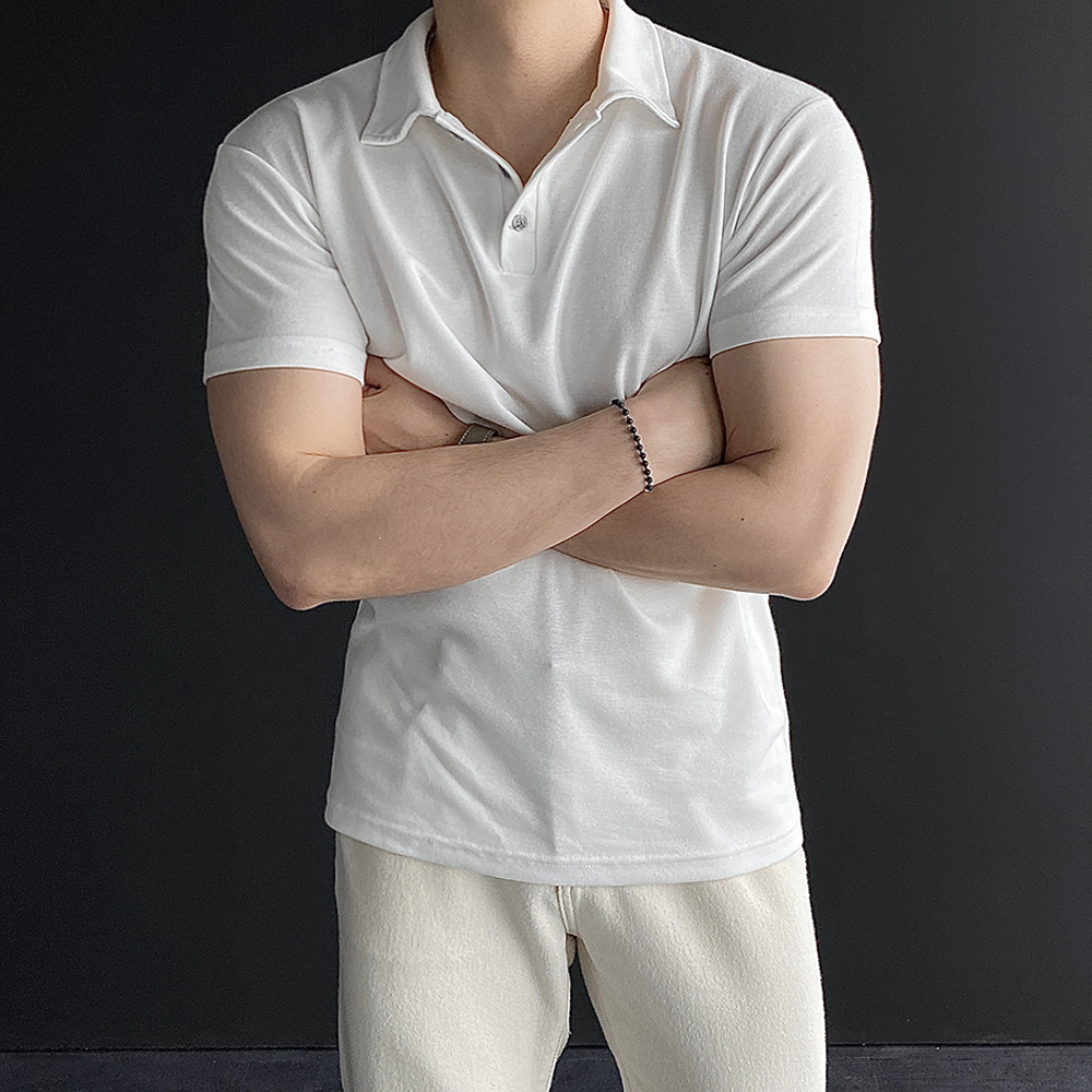 1+1 머슬핏카라티 어깨넓어보이는반팔 머슬티셔츠 머슬핏반팔 - 상세 이미지 4
