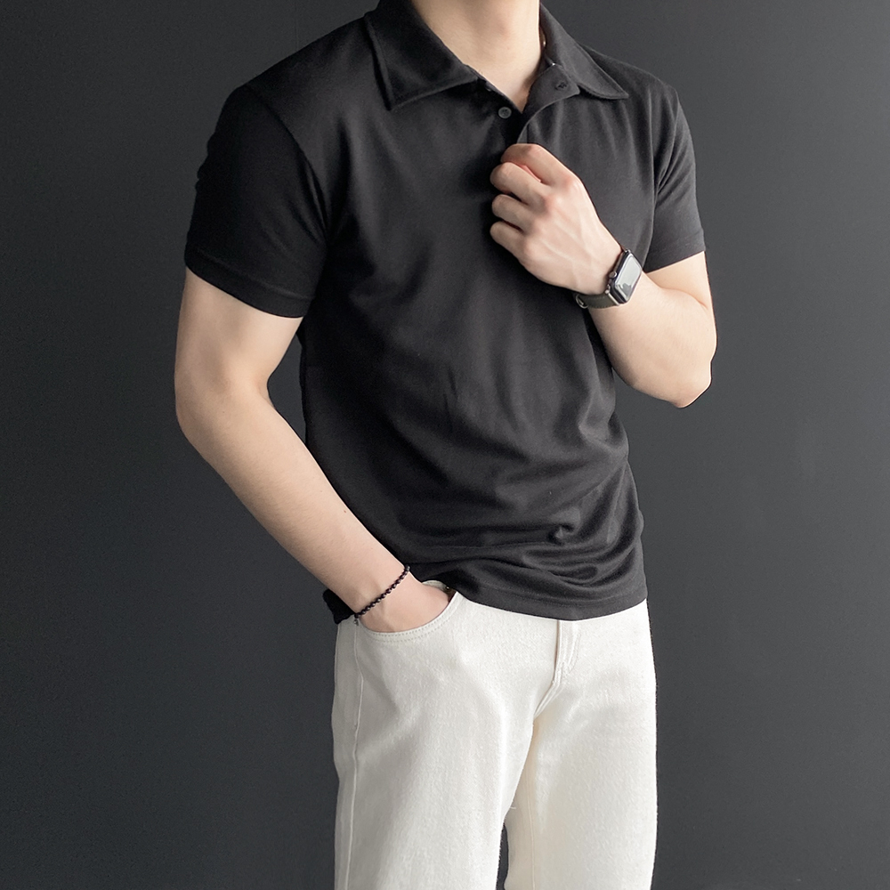 1+1 머슬핏카라티 어깨넓어보이는반팔 머슬티셔츠 머슬핏반팔 - 상세 이미지 3