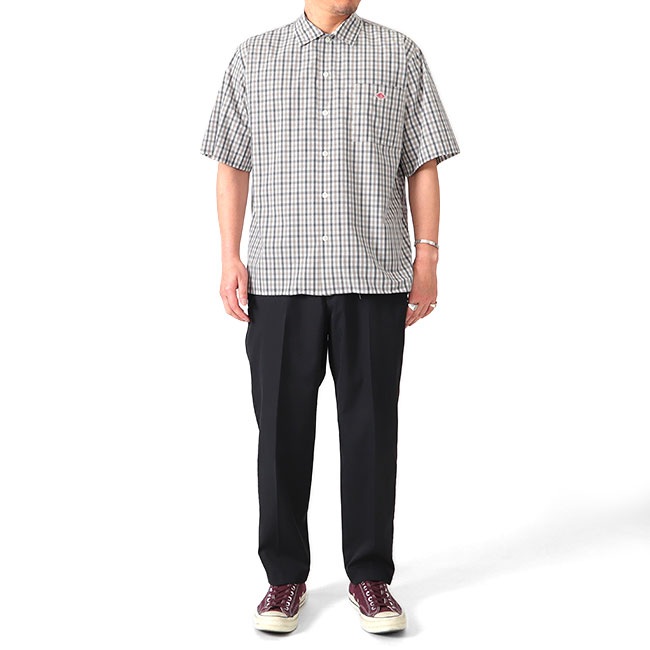 단톤 남성 체크 반팔셔츠 코튼 팝린 여름셔츠 DT-B0049CPP 42(L) 네이비브라운(NAVY/BROWN) - 상세 이미지 2