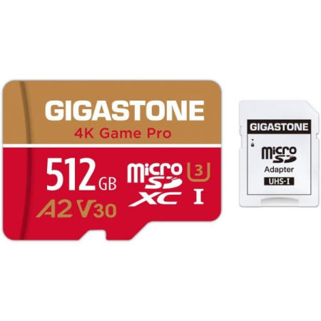 [Gigastone][해외][5년 무료 데이터 복구] 닌텐도 스위치용 기가스톤 512GB 마이크로 SD 카드, 게임 프로, 마이크로SDXC 메모리 고프로, 액션 카메라, DJI, 4K UHD 비디오,