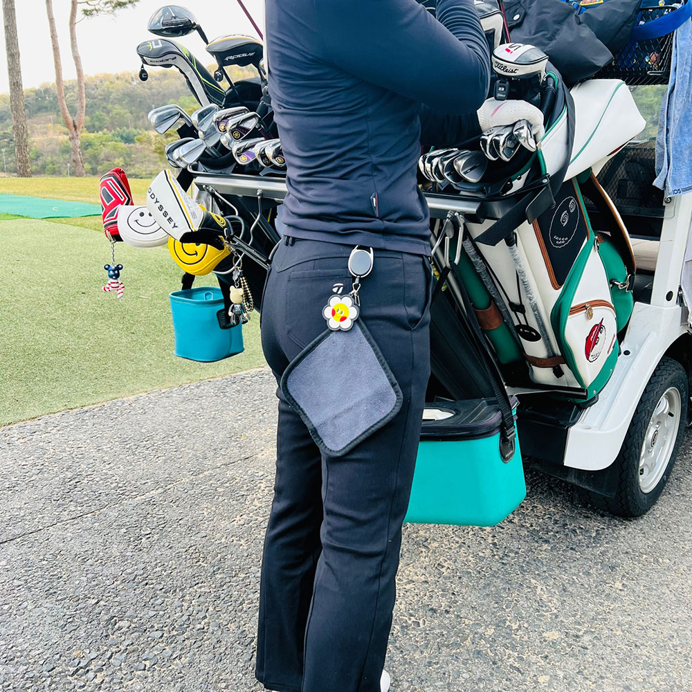 골프 공 수건 컬러5종 볼 타올 장갑홀더 벨크로세트 필드용품