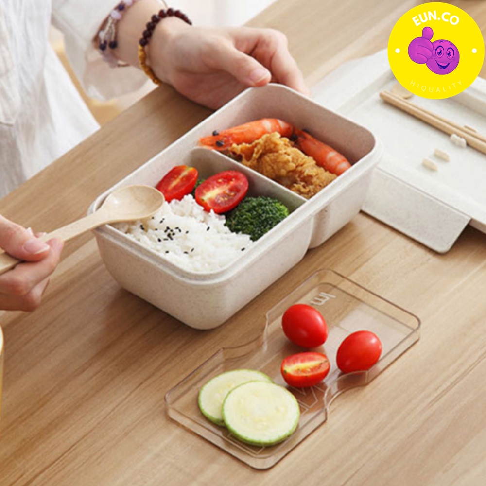 수저 포함 전자렌지 용기 피크닉 학생 수능 도시락 밥 통 850ml - 상품 이미지