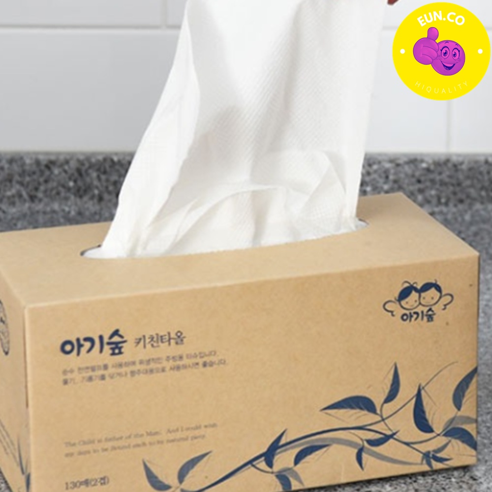 펄프 무형광 대용량 키친 티슈 각티슈 키친 타월 주방 위생 130매 x16개