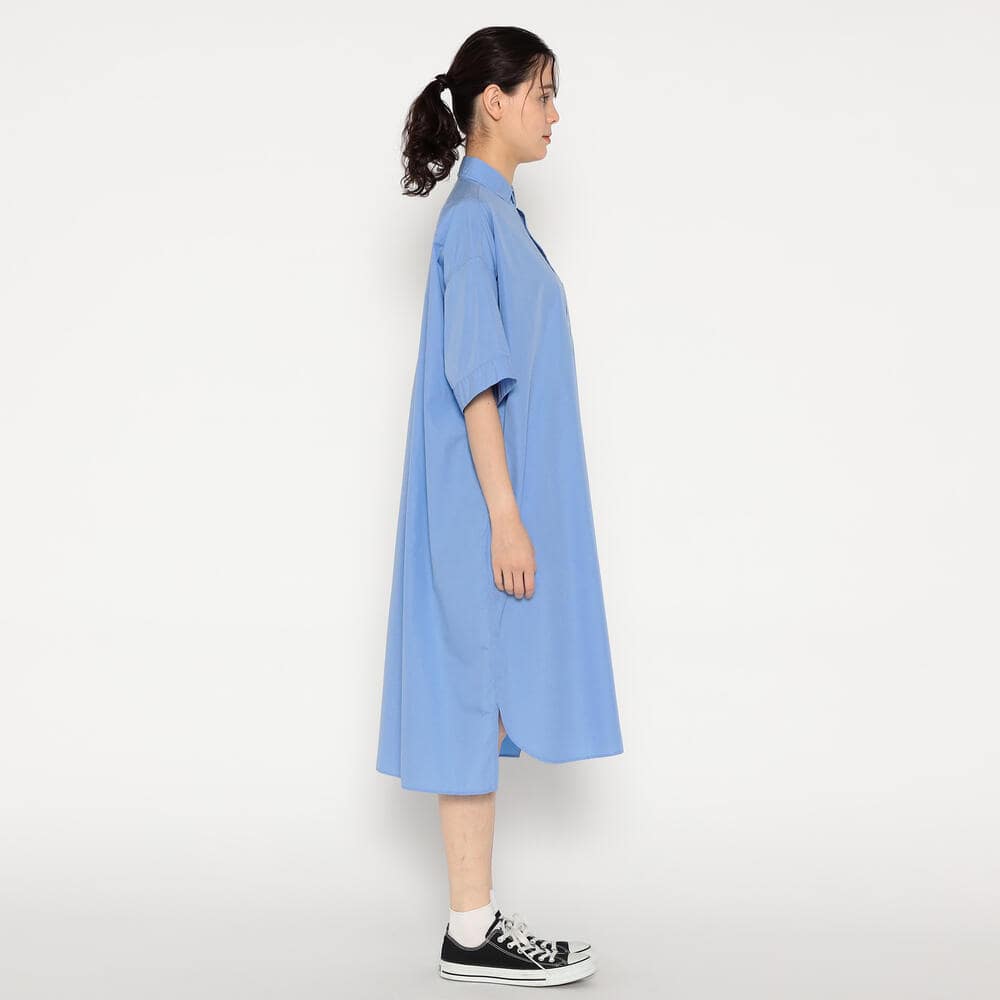 단톤 원피스 WOMEN'S COTTON POPLIN PULLOVER SHIRT DRESS 25SS 반팔 셔츠 DNB251L203-0001 - 상세 이미지 4